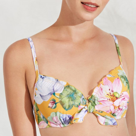 conjunto bikini reductor flores copa d de ysabel mora.