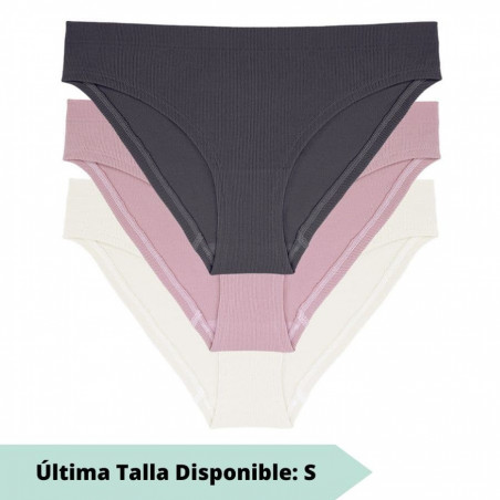 packx3 braguitas corte midi seamless, flo de dorina.