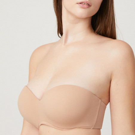 strapless bra, underwired, removable padded, ysabel mora.