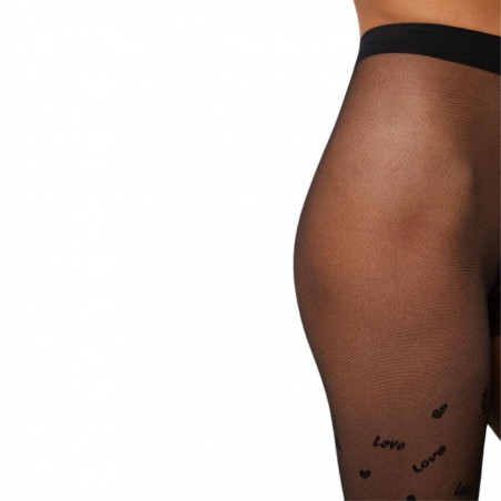 Fantasy tights Hearts and Letters Pattern, ysabel mora.