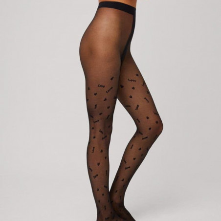Fantasy tights Hearts and Letters Pattern, ysabel mora.