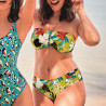 conjunto bikini sin tirantes, tropic splash de rosa faia.