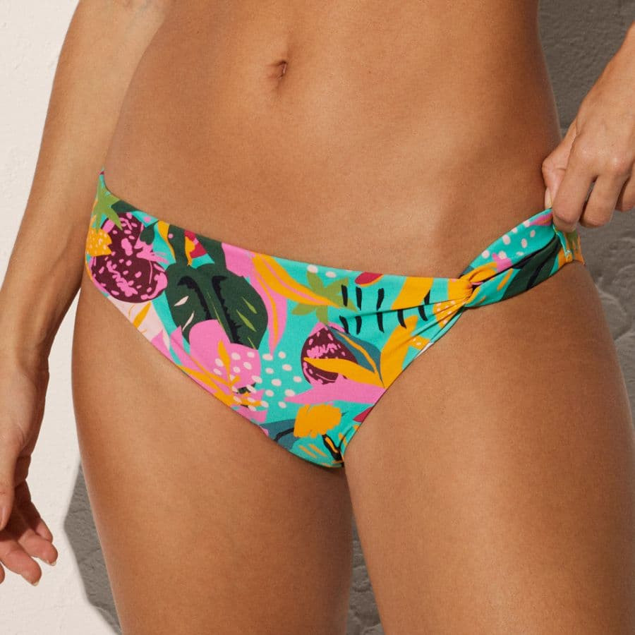 Strapless bikini top + bikini briefs, ysabel mora.
