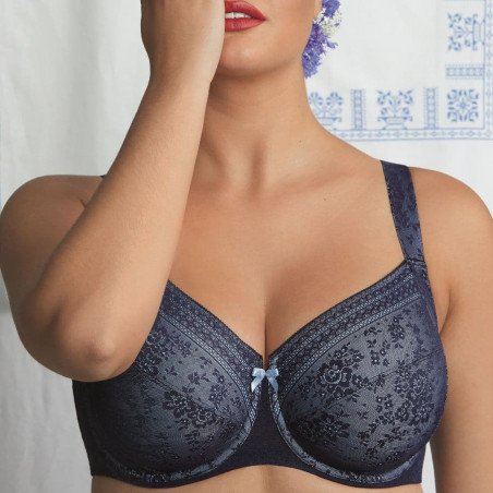 minimizer bra, underwired, non padded, fleur, rosa faia.