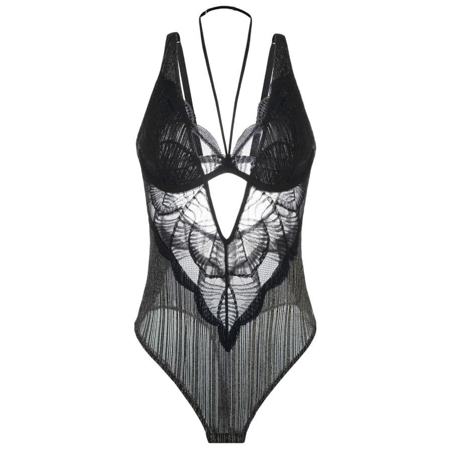 Body lencero corte tanga, con aros, bailey de dorina.