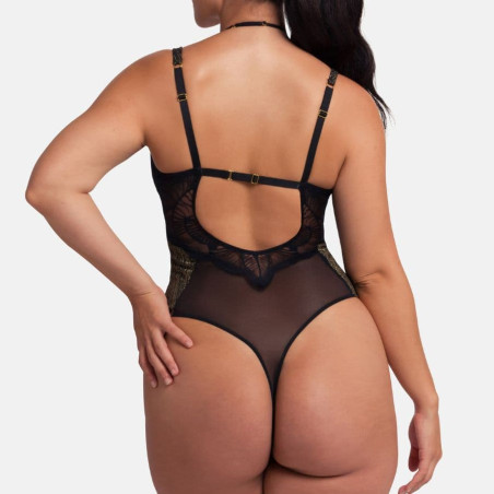 Body lencero corte tanga, con aros, bailey de dorina.