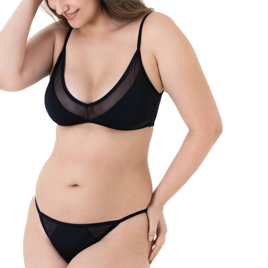 conjunto bikini tipo top sin aros, torca de dorina.