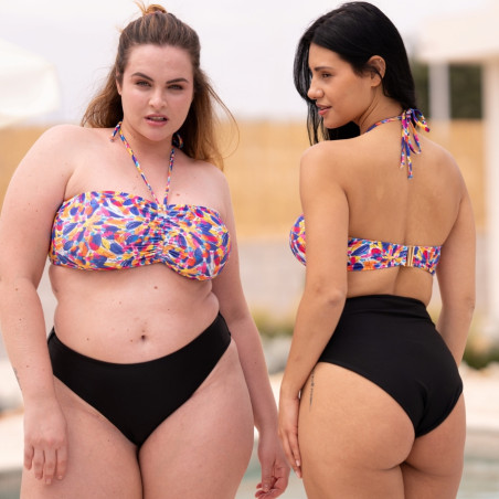 Copa bikini bandeau estampada, singular swim.
