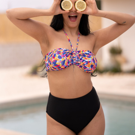 Conjunto Bikini Bandeau + Braga Alta Moldeadora, Singular Swim