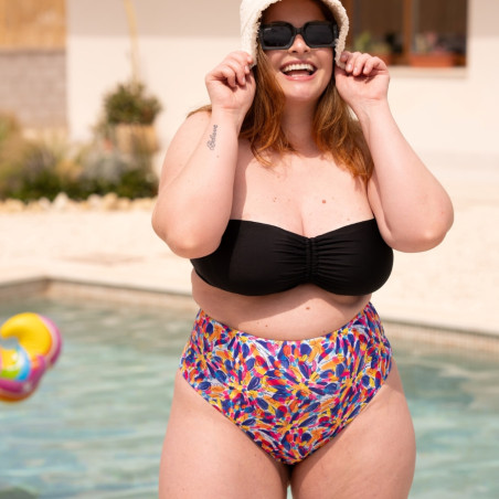 Braga bikini talle alto estampada, efecto moldeador, singular swim.