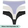 packx3 braguitas corte tanga encaje, crystal de dorina.