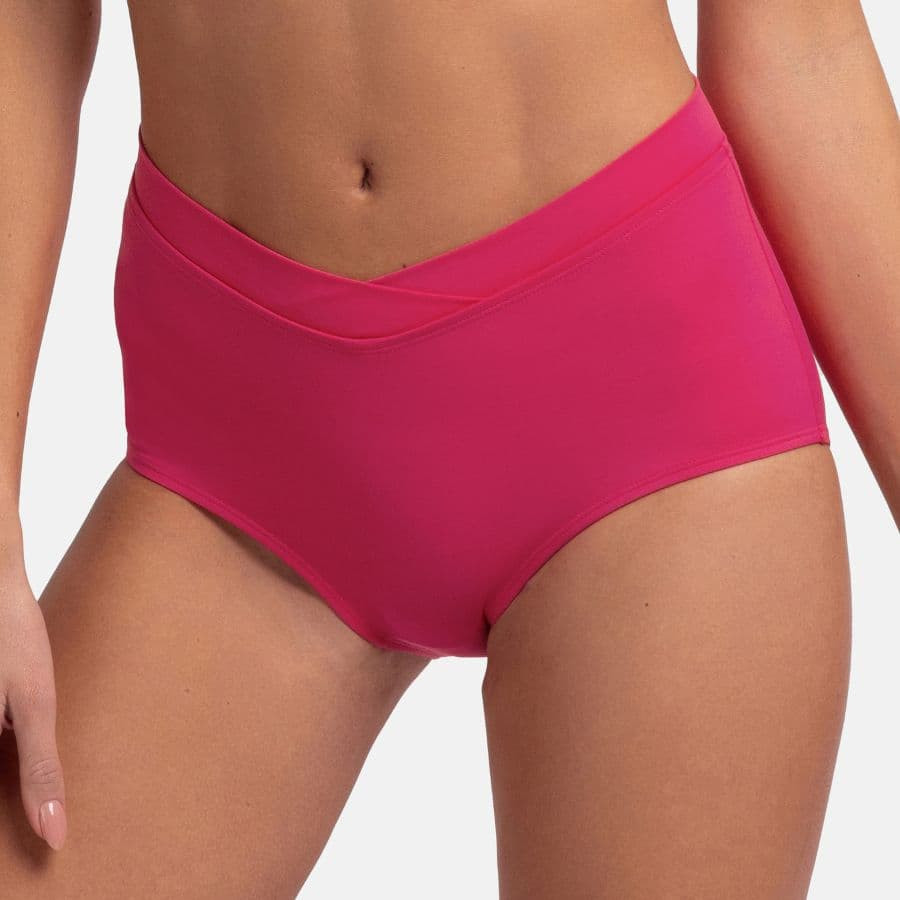 Braga bikini de talle alto tejido liso, mali de dorina.