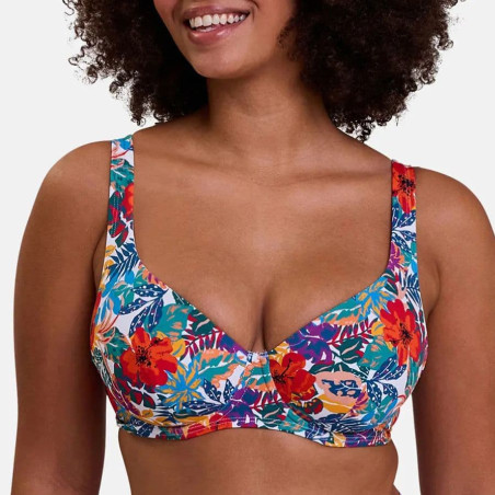 Bikini top + bikini full briefs, curaçao, sans complexe.