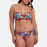 Strapless bikini top + bikini briefs waist ropes, sans complexe. Strapless bikini top + bikini briefs waist ropes, sans complexe.