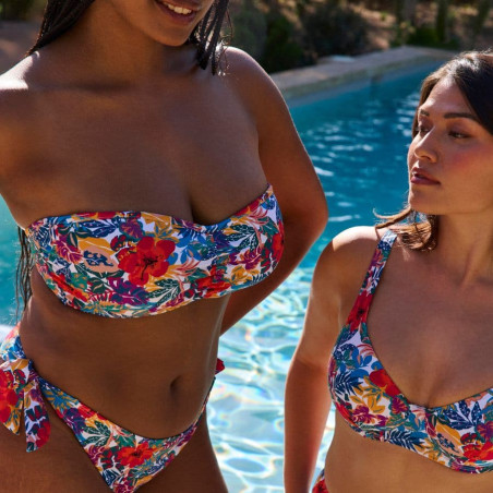 Conjunto bikini sin tirantes, curaçao, sans complexe.