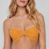 Conjunto bikini sin tirantes, estampado soles, relleno fino, gisela. Conjunto bikini sin tirantes, estampado soles, relleno fino, gisela.