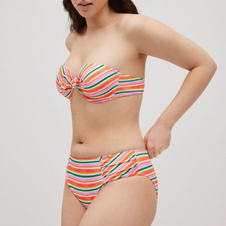 Strapless bikini top + bikini briefs, ysabel mora.