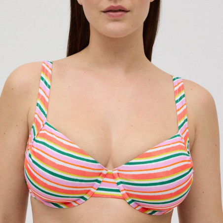 Conjunto bikini reductor, copa c y d, ischia, ysabel mora.