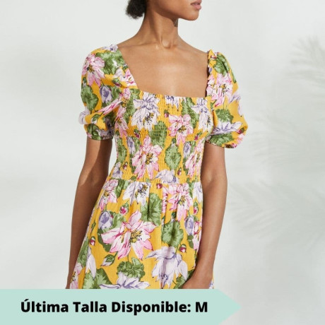 Short Floral Playsuit with Puff Sleeves, ysabel mora