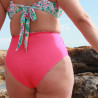 Conjunto bikini aro estampado + braga alta reductora reversible, singular swim