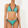 Triangle bikini top + brazilian bikini briefs, turquesa litoral, promise.