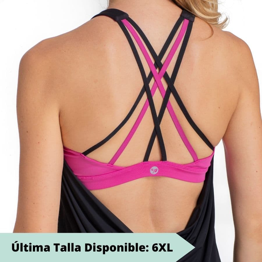 sports t-shirt with straps, incorporated bra, manhattan, dorina.