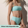 Conjunto bikini bandeau, copa b, sin aros, lanzarote, ysabel mora.