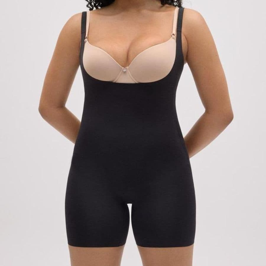 Open-bust bodysuit, ysabel mora.