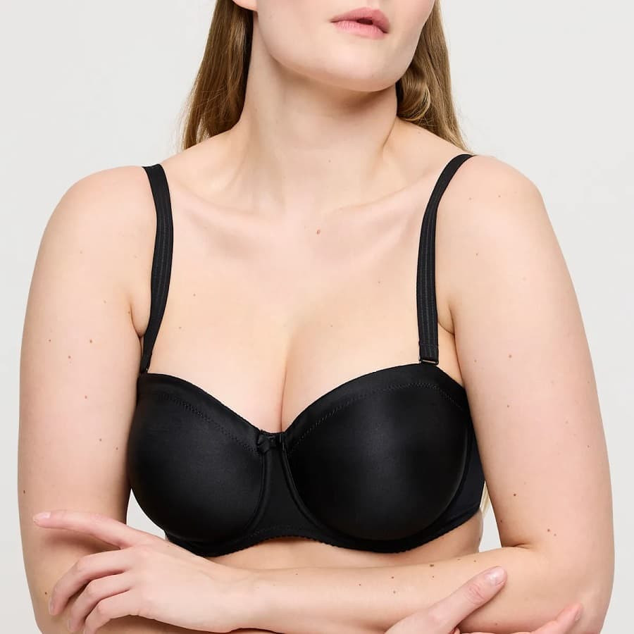 minimizer strapless bra, satin, primadonna.