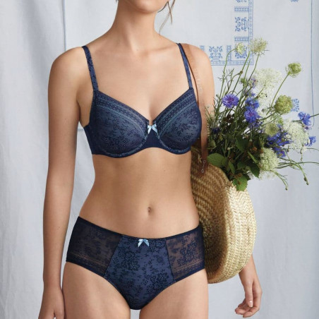 braguitas talle alto encaje, fleur, rosa faia.