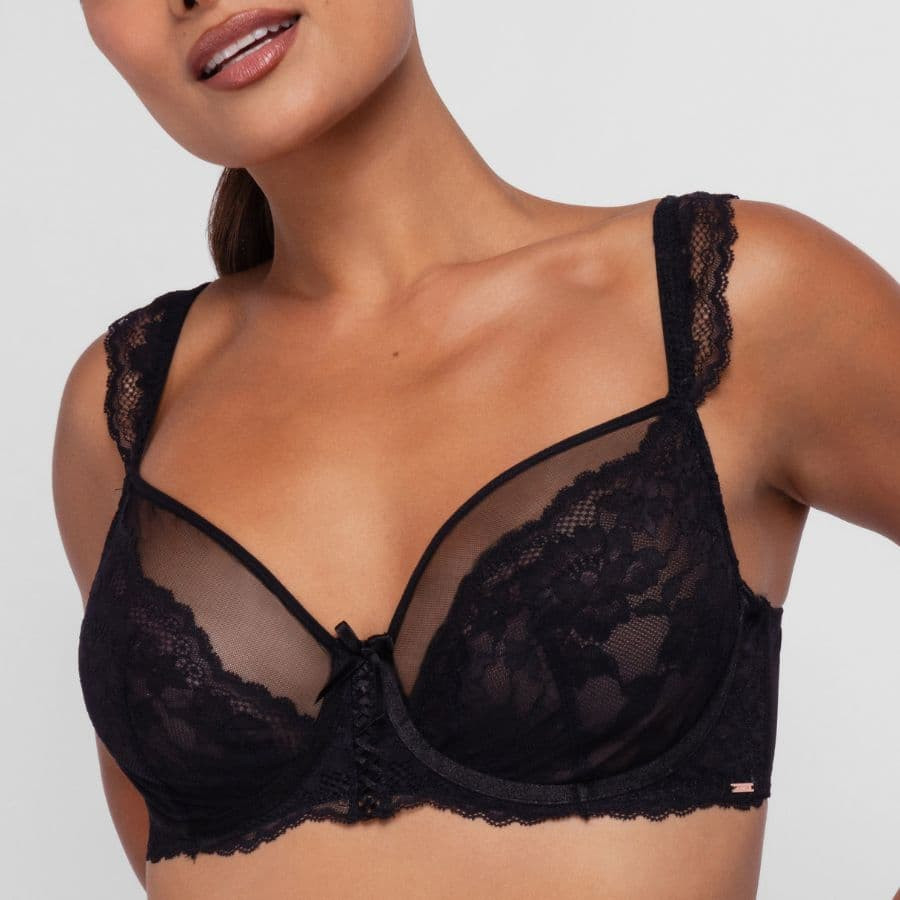 Full cup bra, underwired, non padded, lyra satin, dorina.