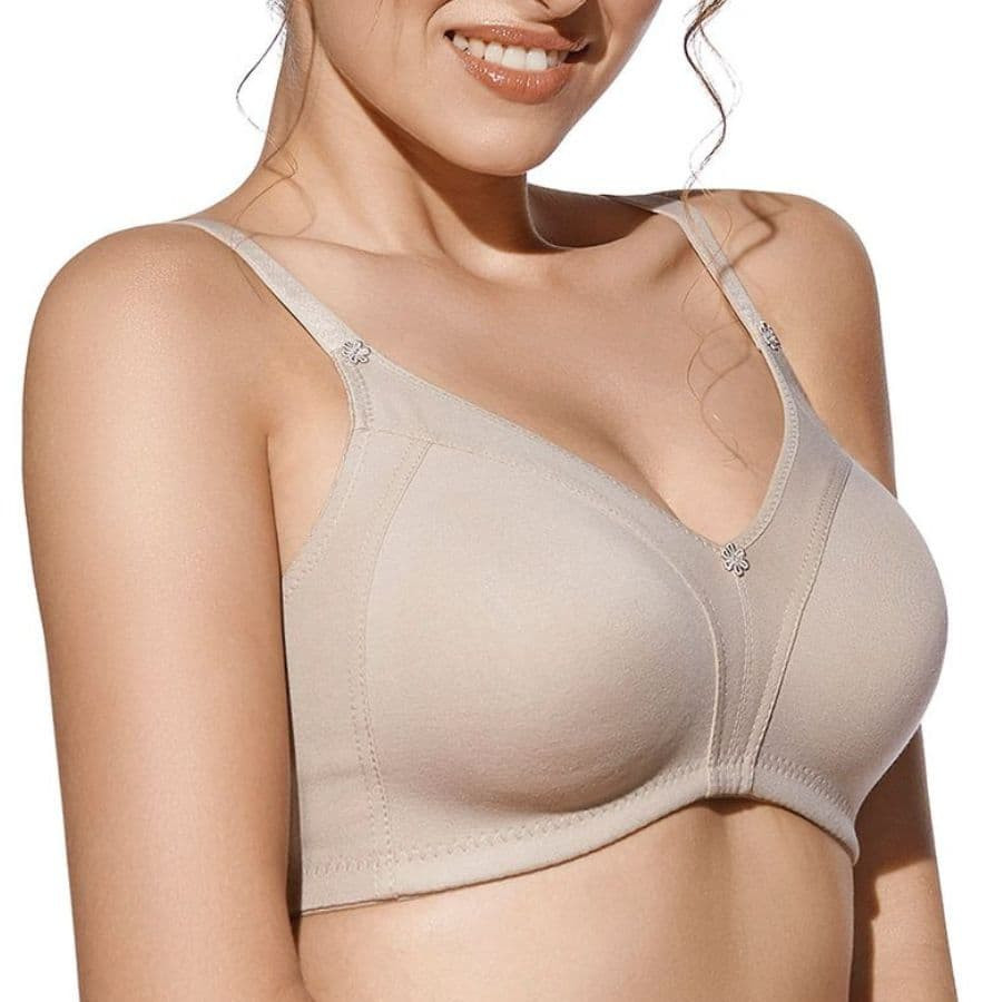 Cotton bra, non wired, non padded, blanca, selene.