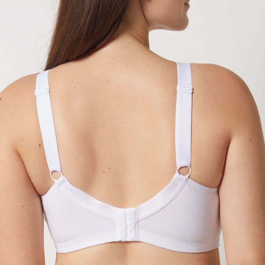 Cotton bra, non wired, non padded, blanca, selene.