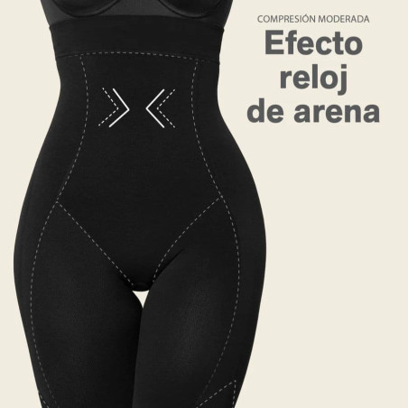Open-bust shaping short with hourglass effect, leonisa