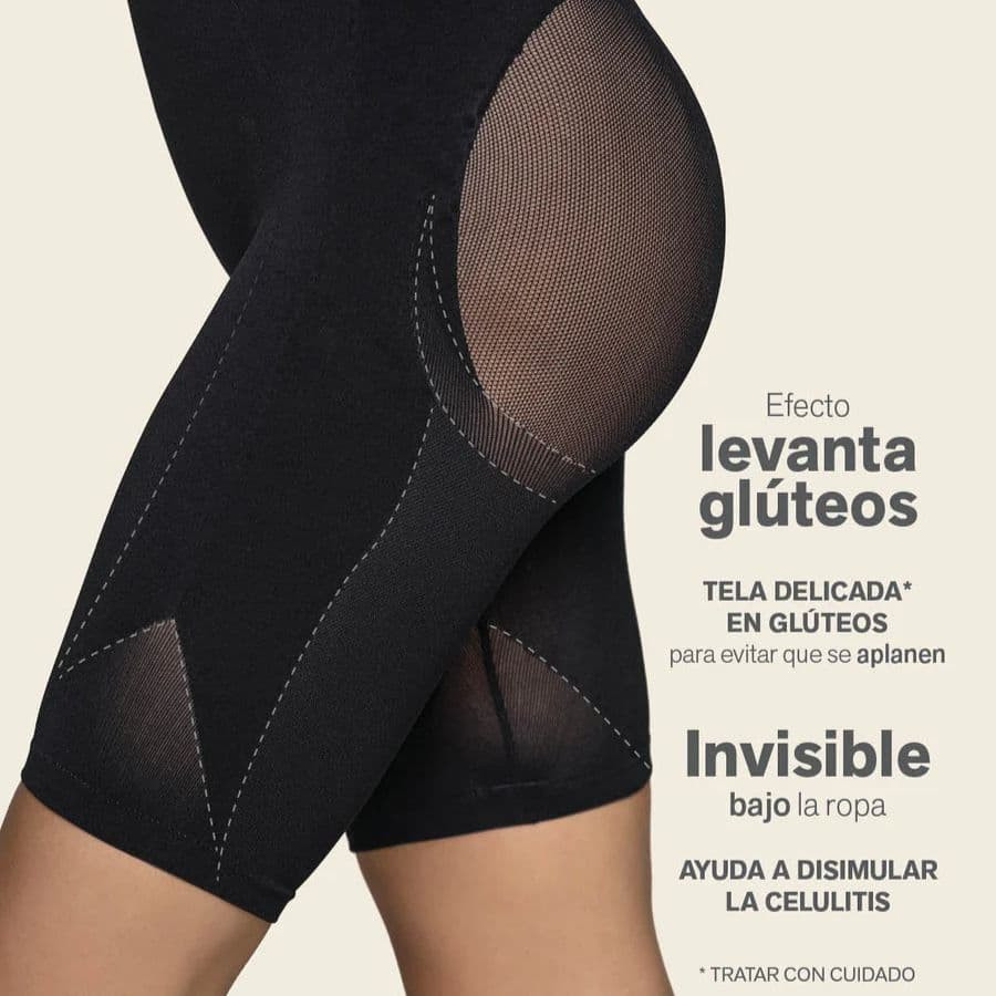 Open-bust shaping short with hourglass effect, leonisa
