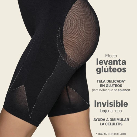 Open-bust shaping short with hourglass effect, leonisa