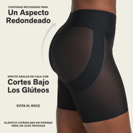 Shaping short with natural butt-lift, leonisa