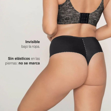 High-waisted thong with strong compression, leonisa.
