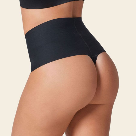 High-waisted thong, strong compression & invisible finish, leonisa.