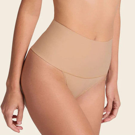 High-waisted thong, strong compression & invisible finish, leonisa.