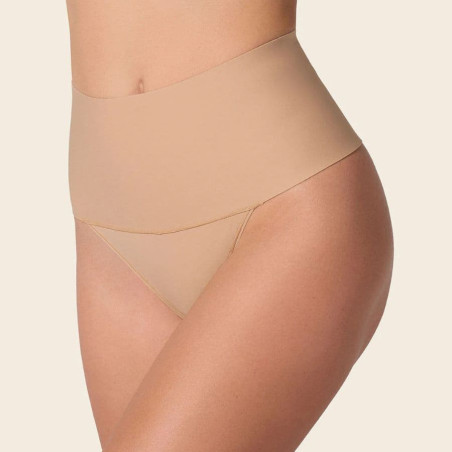 Faja corte tanga super alto, compresión fuerte de leonisa.