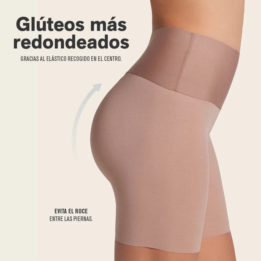Short invisible de control medio, antideslizante de leonisa.