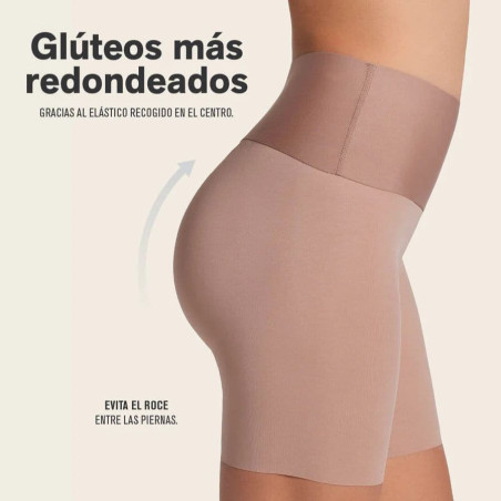 Short invisible de control medio, antideslizante de leonisa.