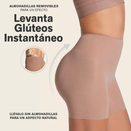 Short de control con almohadillas extraíbles de leonisa.