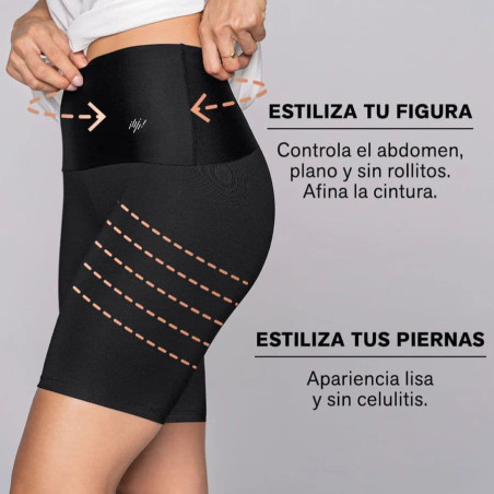 High-waisted biker short with compression, leonisa