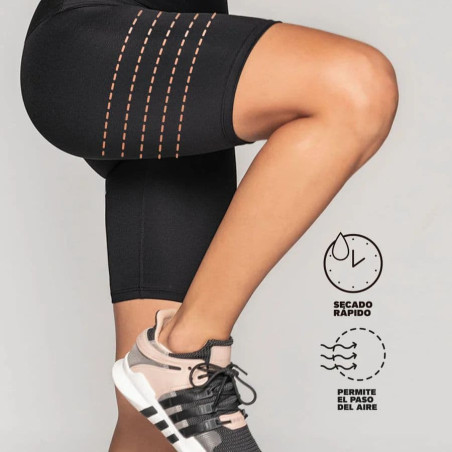 High-waisted biker short with compression, leonisa