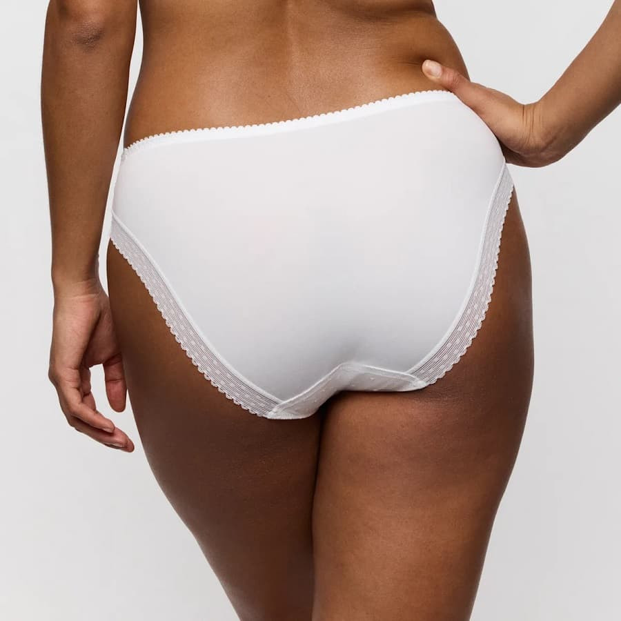 Osino Classic Midi Brief with Embroidered Lace, primadonna.