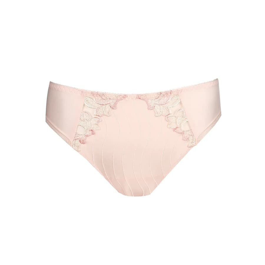 Deauville Classic Midi Brief with Embroidered Lace, primadonna.