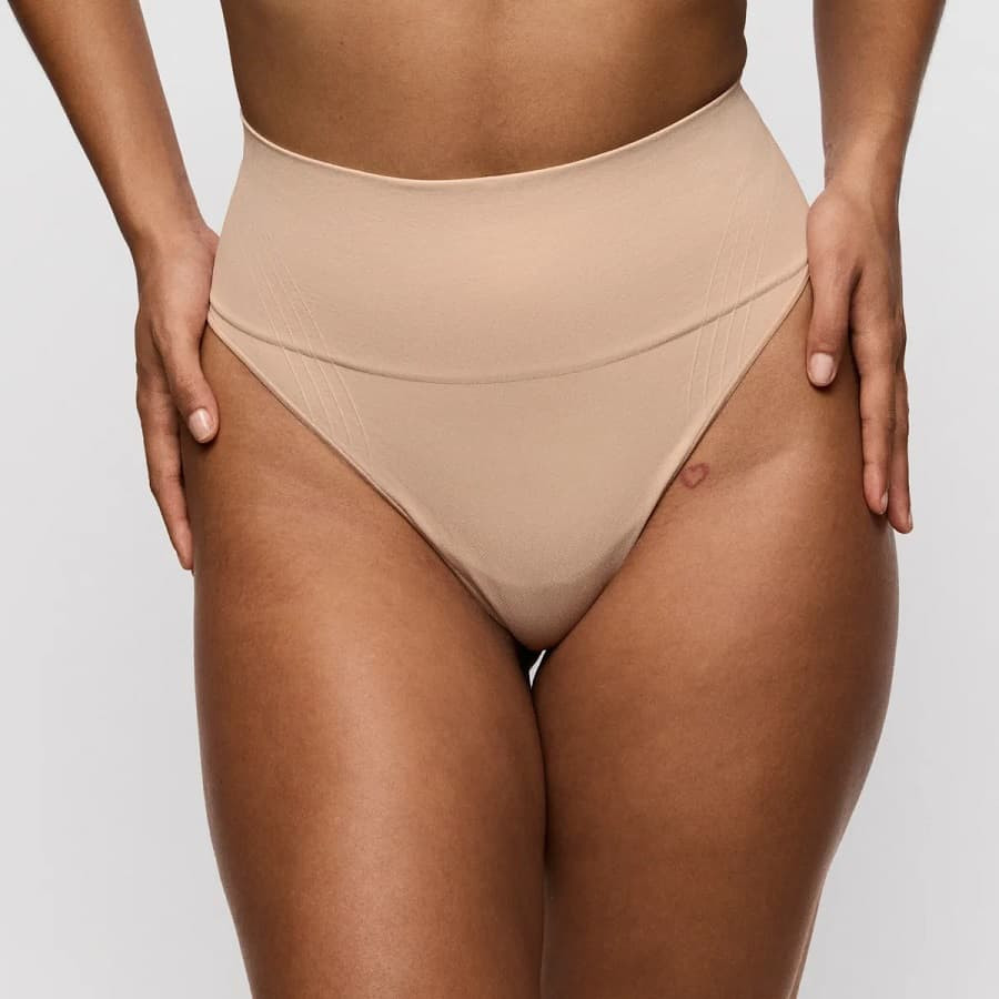 Nudda Medium-Compression Thong Shapewear, Primadonna.