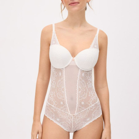 Bridal Lace Bodysuit with Underwire, ysabel mora.
